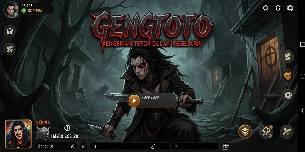 Screenshot GENGTOTO menampilkan momen menegangkan di tengah kegelapan.
