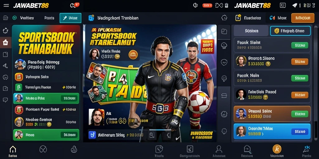 Tampilan gameplay Sportsbook yang menarik dan interaktif.