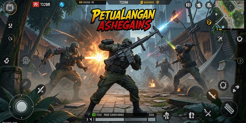 Gameplay TO288 menampilkan pertempuran yang seru dan dinamis.