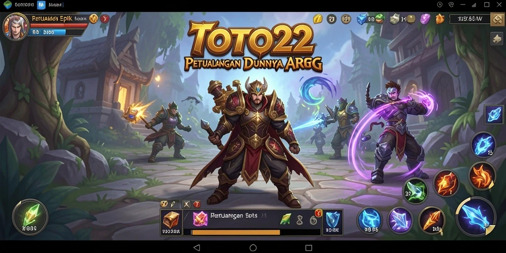 Tampilan strategi pertarungan memukau dalam TOTO22 di dunia ARPG.